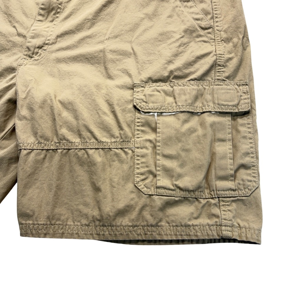Wrangler Cargo Shorts Mens 42 Tan Khaki Ripstop‎ Outdoor Multi-Pocket Casual - Picture 5 of 16